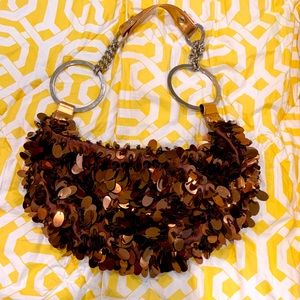 Brown Sequence Shoulder Bag
